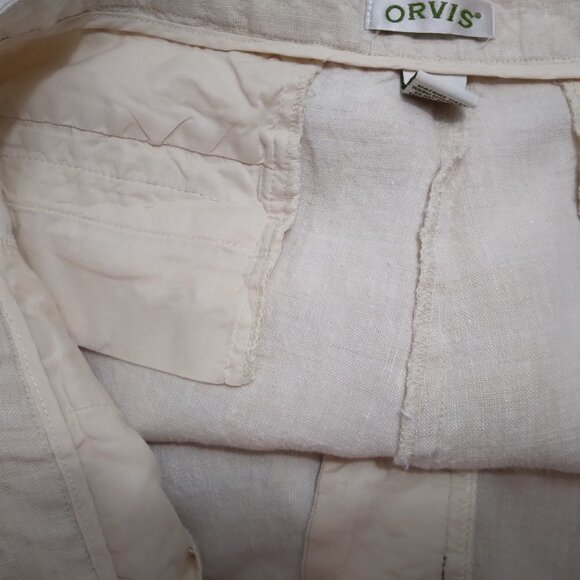 Orvis | 100% Linen Natural Oatmeal Casual Pants | Size 20 - Picture 8 of 8